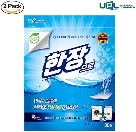 [UPL COMPANY] Hanjang’euro Paper Laundry Detergent, Nanotechnology Ultra Concentrated Eco-Friendly Detergent, (60 Sheet)