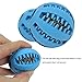 Amuda Pet IQ Interactive Treat Food Dispensing Ball, Non Toxic, Soft Rubber Bouncy Dog Cat Tooth Cleaning Chewing Training Toys Balls