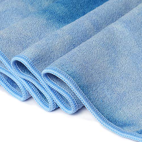 image for Ewedoos Yoga Towel with Anchor Fit Corners, 100% Microfiber Non Slip Y