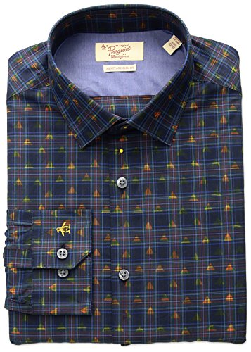 slim fit dress slacks Men's Original Penguin Heritage Slim Fit Red Short Sleeve Button Down –  Barrio Boutique main image 0