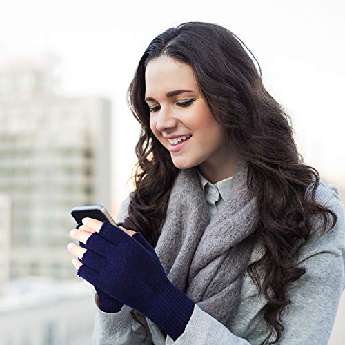 SATINIOR 3 Paar Halb Fingerhandschuhe Winter Fingerlose Handschuhe Strickhandschuhe für Männer Frauen – Bild 7