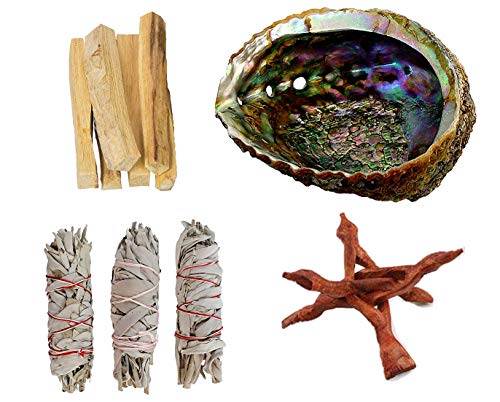 Clarity & Muse Sage Smudge Stick Kit - White Sage Bundles, Palo Santo Sticks, Abalone Shell for smudging - House Blessing Kit, Meditation, Cleansing - Thumbnail 2