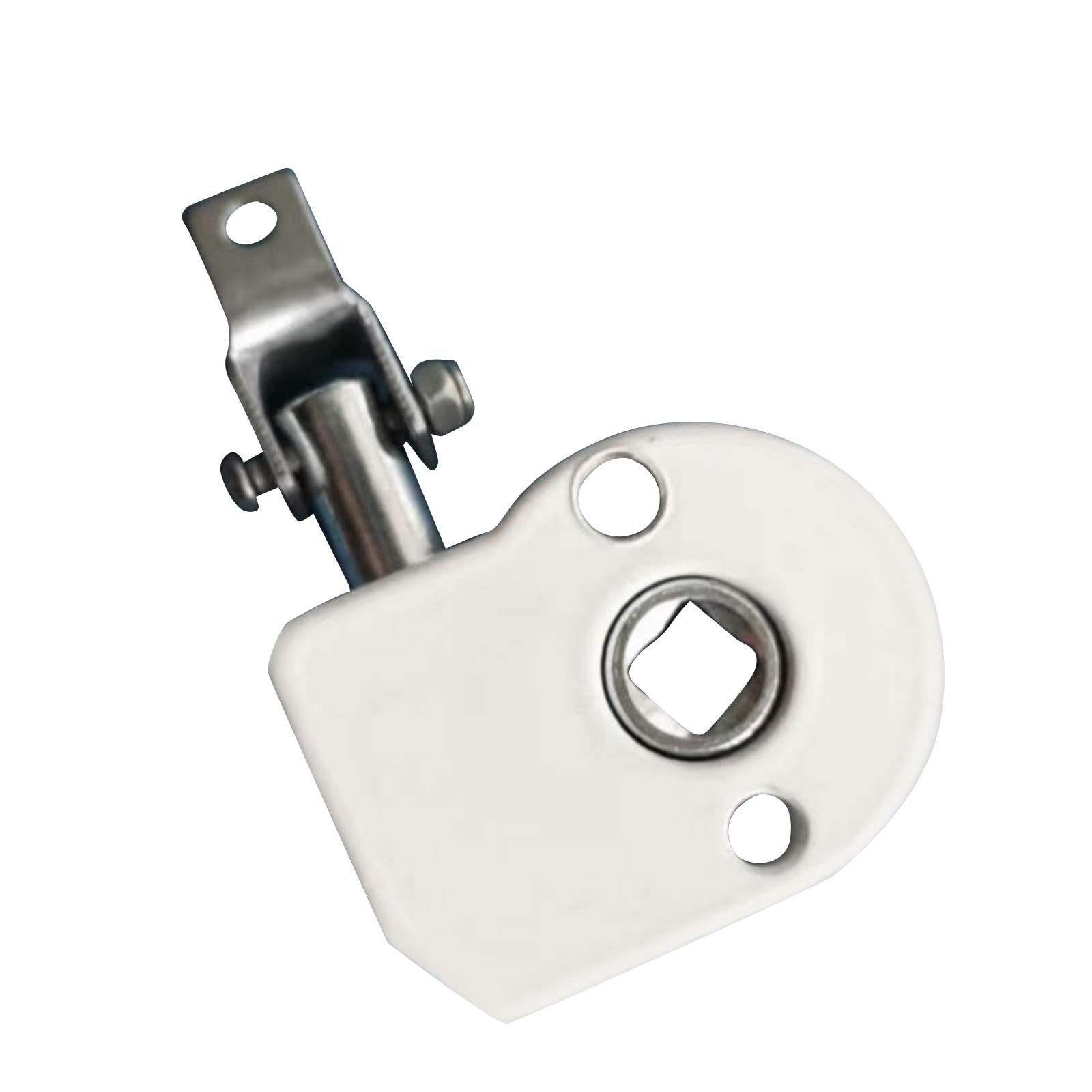 LOVIVER Outdoor Metal Awning Crank Gearbox Sunshades Parts Lightweight 360 Degree Swivel Aluminium Alloy White Colour Drive Worm Gear