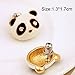 DUOKA Cut Panda Bear Crystal Stud Earrings Vintage Retro Cute White Pave Posts Fashion Jewelry
