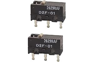 PMMCON 2 Pcs D2F-01F D2F01F Micro Switch Microswitch Compatible Subminiature Mouse Switch
