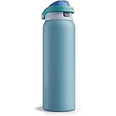 ENCOOL Leakproof Insulated Water Bottle with Straw Dual-Sip Water Bottle Bag-Safe Design for Work, Commute & Gym – Keeps Drinks Cold All Day, 40 oz, Teal Blue