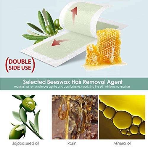 40 Strips Wax Strips,Hair Removal Wax Strips for Arms, Legs, Underarm