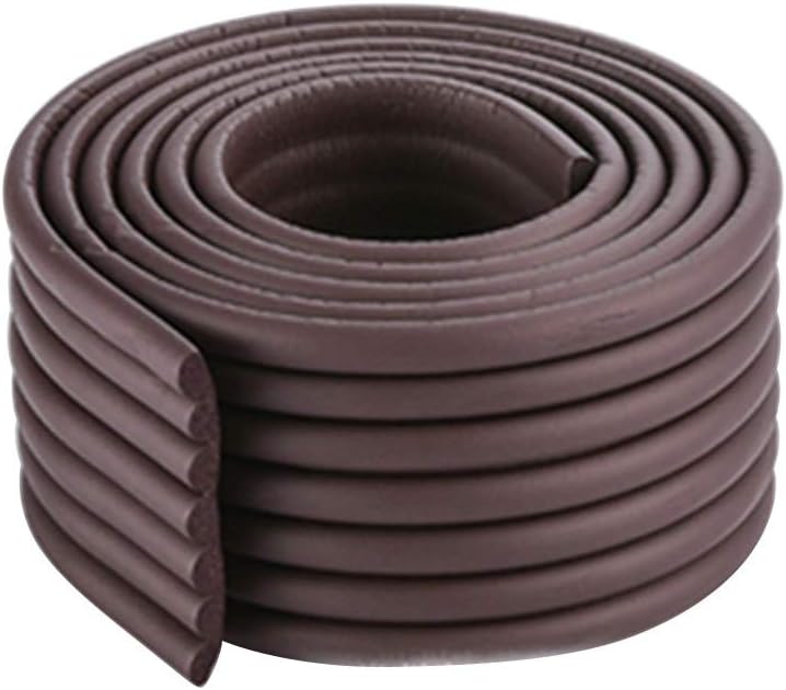 2M Multifunctional DIY Foam Edge Guard & Corner Protector Coverage Baby Children Furniture Safety Bumper (Color : Brown)