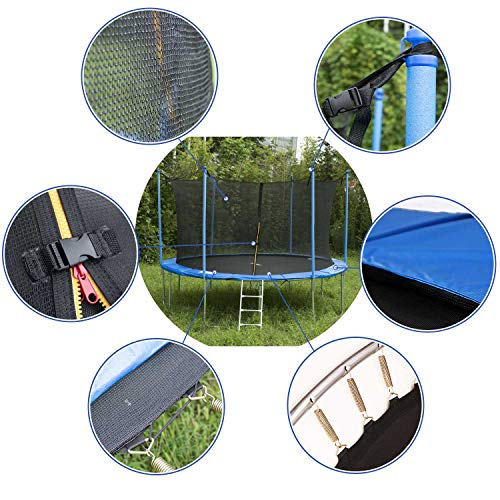 image for Tiptiper 12 ft Trampoline Outdoor Trampoline with Safety enclosures ne