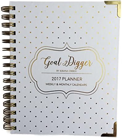 Goal Digger Planner 2017 Gold Design Weekly/monthly 6 X 8 Planner - Success Agenda Jan-dec 2016 - Goals / Dreams / Plans