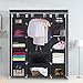 Herron Clothes Closet Portable Storage Organizer Wardrobe Closet with Nonwoven Fabric - Quick and Easy to Assemblely - Extra Strong and Durable - Extra Space - Black- 59 inch