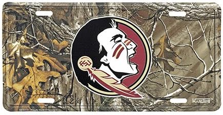 Florida State Seminoles Real Tree Camo License Plate