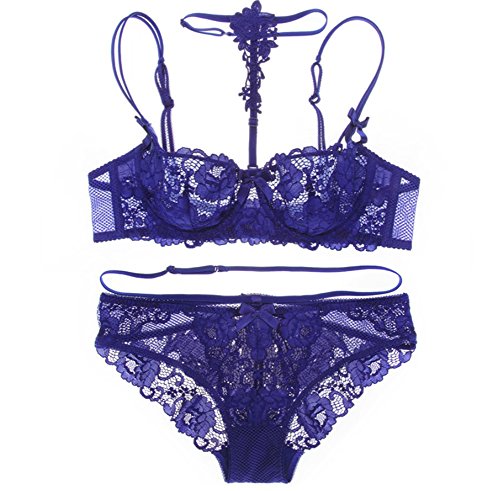 Varsbaby Women Sexy Halter Lace Floral Bra Sets