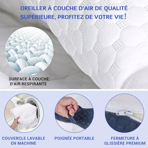 INFANZIA Incline Cushion for Bed, Ergonomic Triangular Memory Foam Pillow for Sleep Apnea Corner Cushion Snoring Acid Reflux Reading Raised Legs 21cm