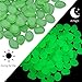 Boomile 100 pcs Glow in the Dark Garden Pebbles for Walkways and Decor, Glow Stones Rocks Decorative Luminous Pebbles for Outdoor Garden Pathway Walkway Fish Tank Aquarium Ornaments in Green