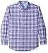 IZOD Men's Big and Tall Long Sleeve Oxford Plaid Shirt, Sheer Lilac 2X-Large