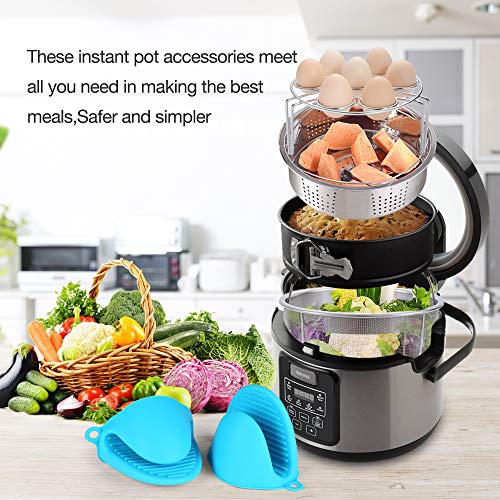 V VONTOX Instant Pot Accessories Set 18Pcs, Pressure Cooker Accessories Compatible with 5/6/8 Qt, 304 Stainless Steel, Non-Stick Pan, Steamer Basket, Egg Rack, Silicone Mold Gloves etc,Cooking seafood - Thumbnail 4