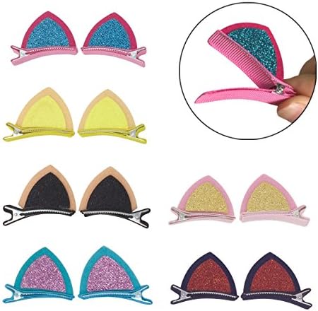Cat Ear Barrette Hair Pins for girls Cute Cat Hairpins Hair Barrette Accessories for Girls Baby Kids 6pairs