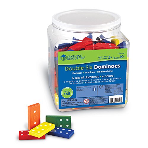 Learning Resources Doublesix Dominoes In Bucket