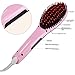 Hair straightener,PrettyQueen Professional Detangling Hair Brush Hair Styling Comb Digital Anti Static Anti-Scald Ceramic Heating Iron Pink Hair Massage Straightening Irons
