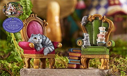 Alice in Wonderland 2 Armchairs with Cheshire Cat and Mouse