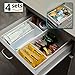 4 Sets Adjustable Drawer Dividers Junk Drawer Organizer Jewelry Socks Underware Containers Khaki