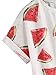 SheIn Women's Watermelon Print Ripped Rolled Short Sleeve T-Shirt Small White