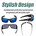 Duduma Tr601 Polarized Sports Sunglasses for Baseball Cycling Fishing Golf Superlight Frame (139 Black matte frame with blue lens)