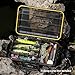 RUNCL Fishing Tackle Box, Unique Sun Protection Waterproof 3600 3700 Tray, Thicker Floating Airtight Stowaway with Adjustable Dividers for Freshwater Saltwater, Plastic Storage Box 1/2Pack