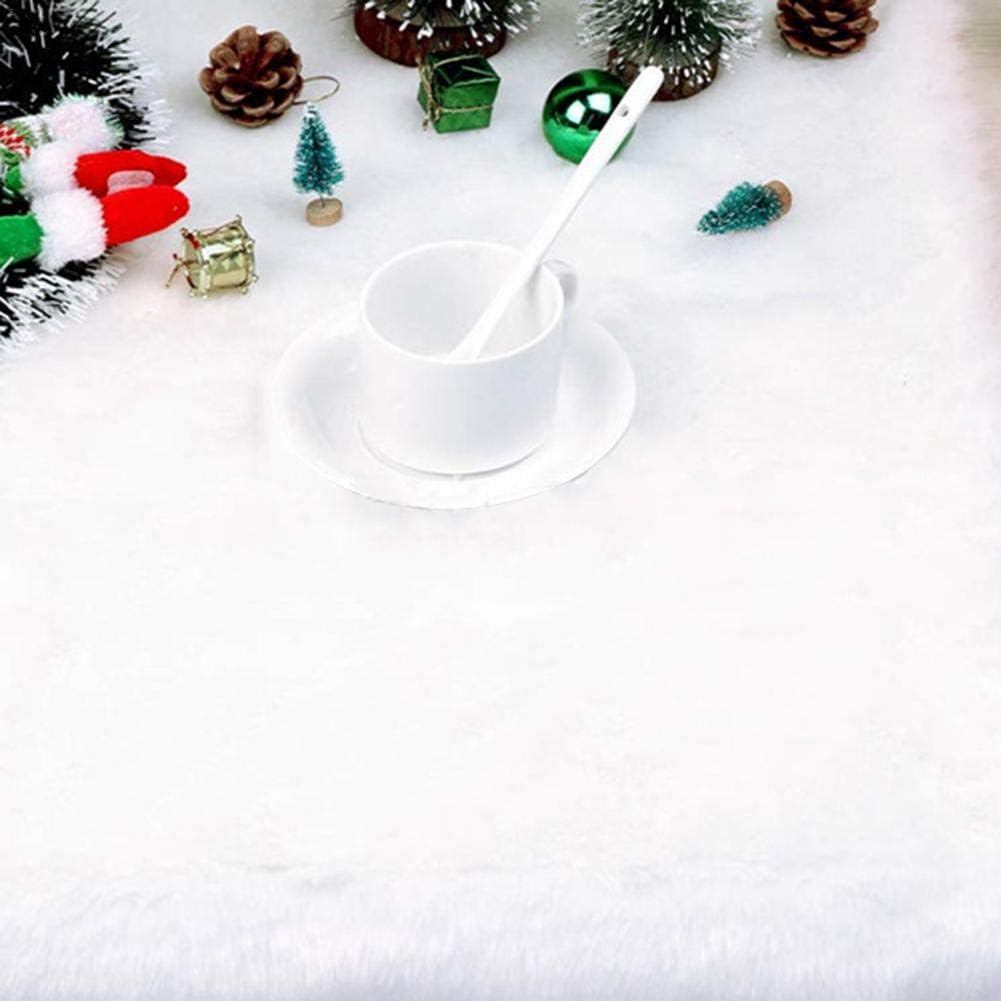 Chemin De Table Blanc Neigeux Dhiver 36cm 180cm Couverture De Commode Moelleuse De Noel Pour La Decoration De Chemin De Table En Fourrure Blanche Chemin De Table De Noel En Fausse Fourrure