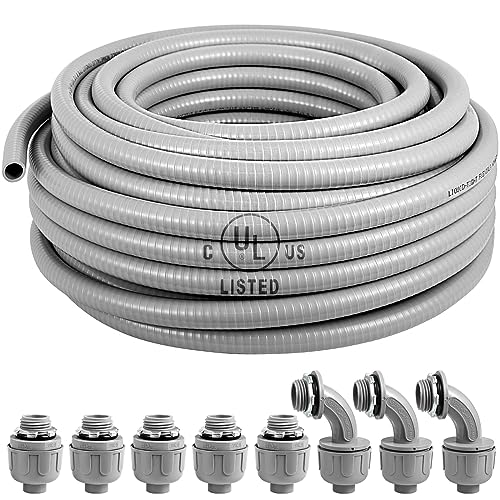 Besino Liquid Tight Conduit and Connector Kit, 1 Inch Electrical ...