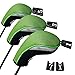Andux Golf 460cc Driver Fairway Wood Club Head Covers 3pcs/Set Black/Green