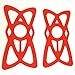 DHYSTAR Security Rubber Band Replacement Silicone Strap for Cell Phone Mount Holder on Bike / Bicycle / Motorcycle / Handlebar Smart Phone Cradle Bracket Stand Support, Pack of 4 PCS(2 Black, 2 Red)
