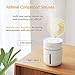 New Chrono Ultrasonic Cool Mist Humidifier with Fan, Portable USB Rechargeable Battery, 400ml Capacity with 7 Color Night Lights, Small Personal Desktop Air Misting Fan for Home Bedroom Car & Office