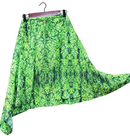 Hawaiian Floral Camouflage Skirt Amnesia Kush Wedding Resort Fractal Art Design-S/M