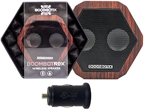 Boombotix - Boombot REX Wireless Ultraportable "Weatherproof" Bluetooth Speaker - Integrated Siri/Voice,with Puregear Car Charger