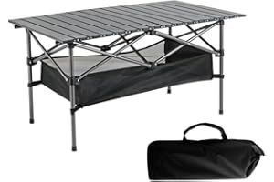 Large Portable Camping Table Folding Outdoor Table Collapsible Picnic Side Table with Storage Bag for RV BBQ Cooking Indoor O