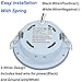 Facon 4.5inch 12V LED RV Puck Light - 6 Packs, 3400K Warm White, Full Aluminum Recessed 12Volt Interior Ceiling Lights for RV, Camper, Trailer, Boat, ETL Certified
