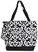 Ever Moda Damask Tote Bag (Black)