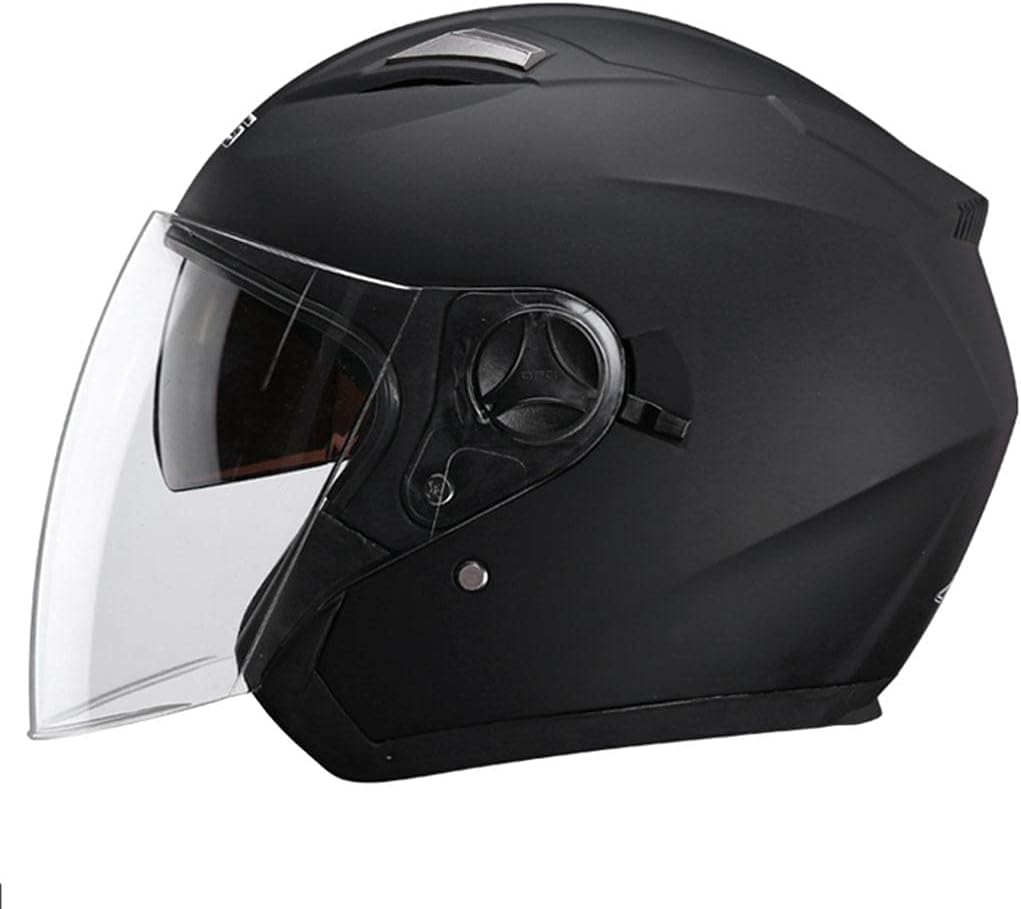 Motorcycle Open Face Crash Helmet With UV Protection Goggles,3/4 Half