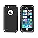 Waterproof iPhone 5/5s/SE Case, Eonfine Shockproof Protective Full-sealed Hard Cover, Underwater IP68 Certificated with Touch ID Snow Dust Dirty Proof Case for iPhone 5 5S SE Black