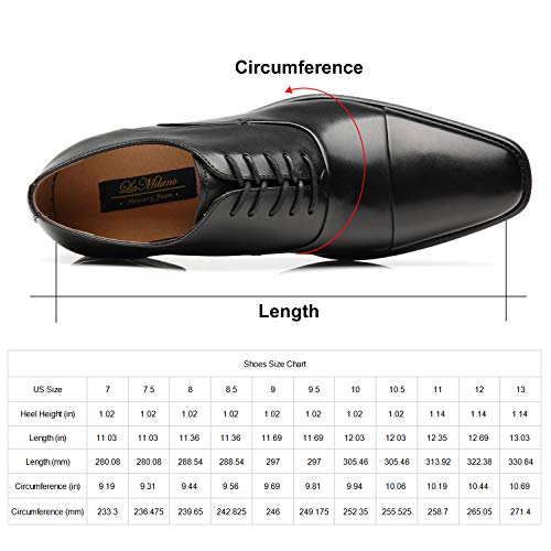 image for La Milano Mens Cap Toe Oxford Leather Lace Up Classic Comfortable Mode