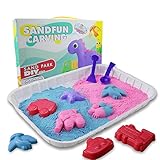 Zuzu Boom Play Sand and Sand Molds Kit, Magic Moon Sand Set, Set Including Play Sand 2pound , 17 Pcs Sand Molds and Sand Tray