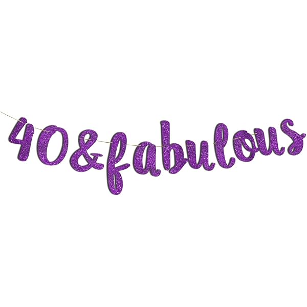 40th Birthday Swirls Streamers & Banner Set – Party Decorations, Pre-Assembled, Reusable, For Home Or Office Celebration - View #5
