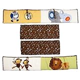 Lambs & Ivy S.S. Noah Ark 4 Piece Nursery Baby Crib Bedding Bumper Set | 519002B