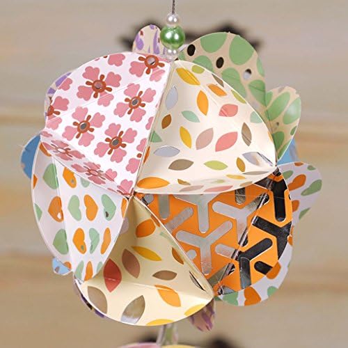 GUchina DIY Origami Paper Ball Kit , Make Cute Paper Ornament for Birthday Party Decorations Kids, 3D Paper Ball Ornament (EPO 1501)