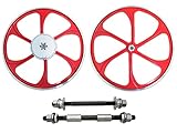 BBR Tuning 26 Inch Heavy Duty Front Mag Wheel for Mountain Bikes, Beach Cruisers, Hybrid Bikes and Motorized Bicycles (Red)