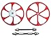 BBR Tuning Bicycle Rims 26 Inch - Heavy Duty Red Mags Rim Wheelset - Beach Cruiser Mountain Bike Wheels - 6 Spoke 26Inch Wheel Set - Front & Rear