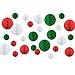 Christmas New Year Hanging Decoration Paper Honeycomb Balls Xmas Party Favor Baby Shower Birthday Wedding Home Decoration Red White Green SUNBEAUTY 27 Pieces