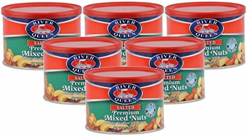 River Queen Salted Premium Mixed Nuts, 8 Ounce (Pack of 6)